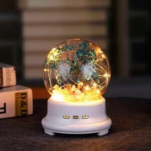 LED Light with Floral Audio Speaker